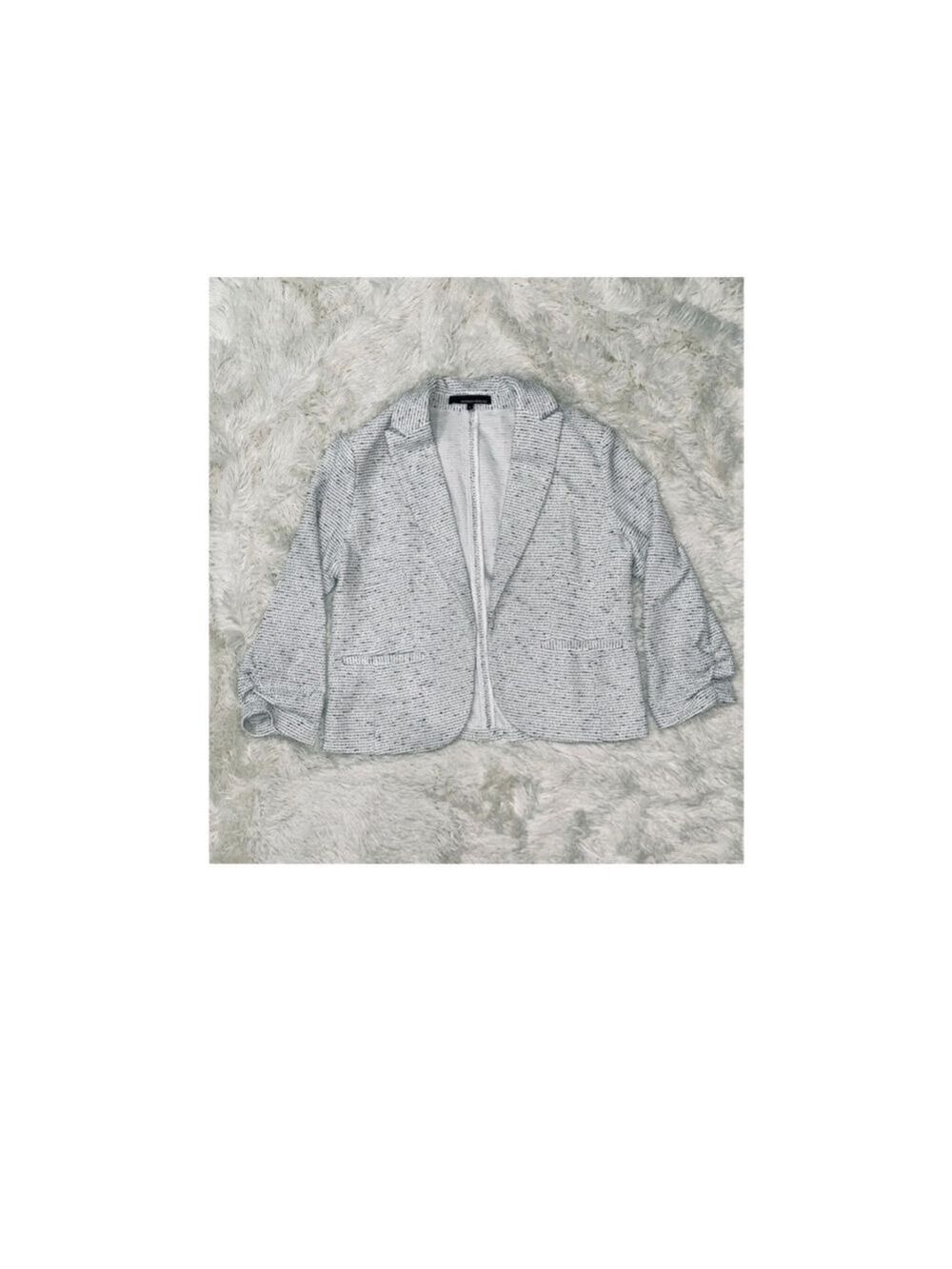 Amanda & Chelsea Black/White Ponte Blazer - Size Large (EUC)